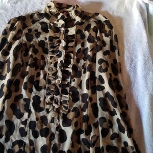 Leopard button up blouse